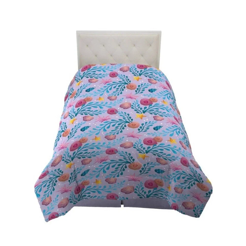 Disney The Little Mermaid Kids' live action girls comforter  twin seashells